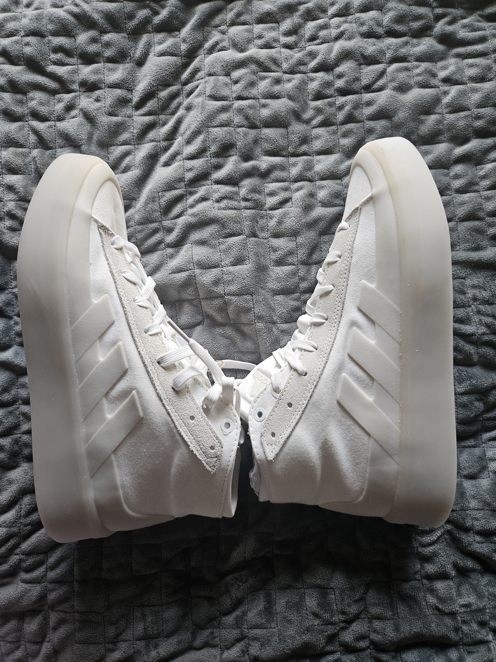 adidas White High-Top Platform Sneakers